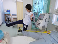 ゴムを使ってトレーニング